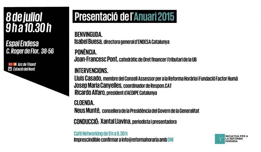 Programa Presentació Anuari 2015 IRH