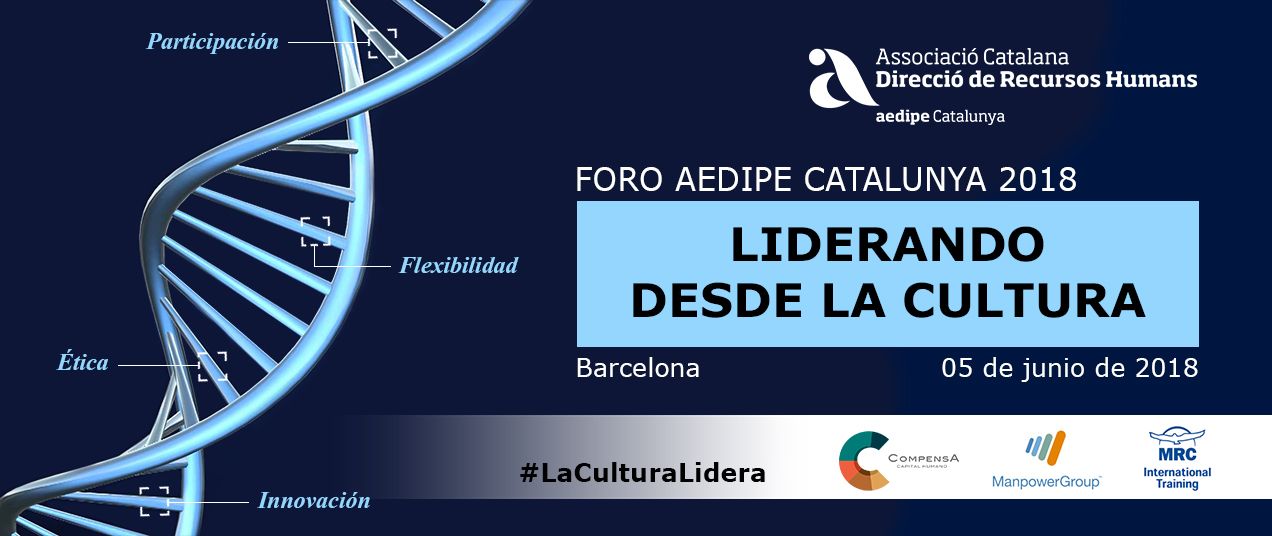 Foro Aedipe Catalunya 2018. Liderant des de la Cultura. 05/06/2018