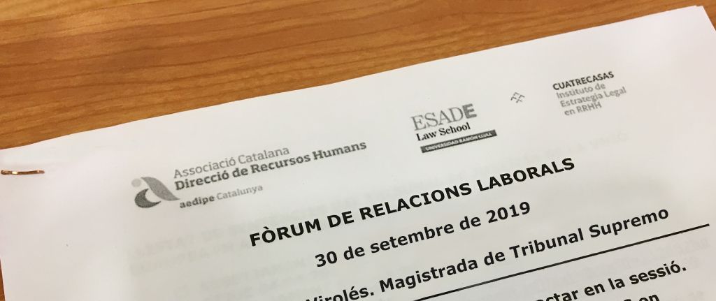 Sessió de setembre del Fòrum de Relacions Laborals