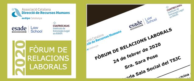 Sessió de febrer del Fòrum de Relacions Laborals