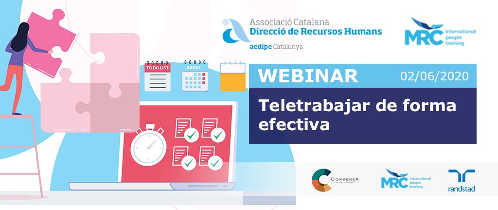 Webinar Teletreballar de forma efectiva. 02/06/2020