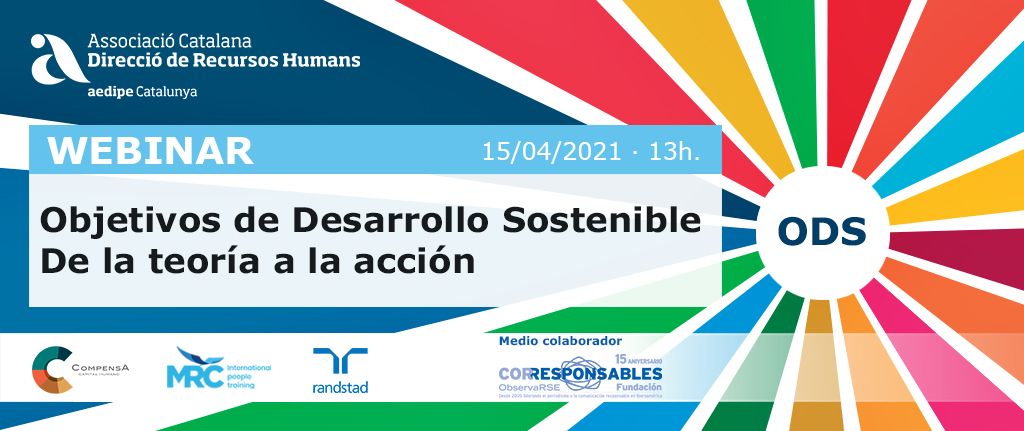 Webinar Objetius de Desenvolupament Sostenible. De la teoria a l’acció. 15/04/2021