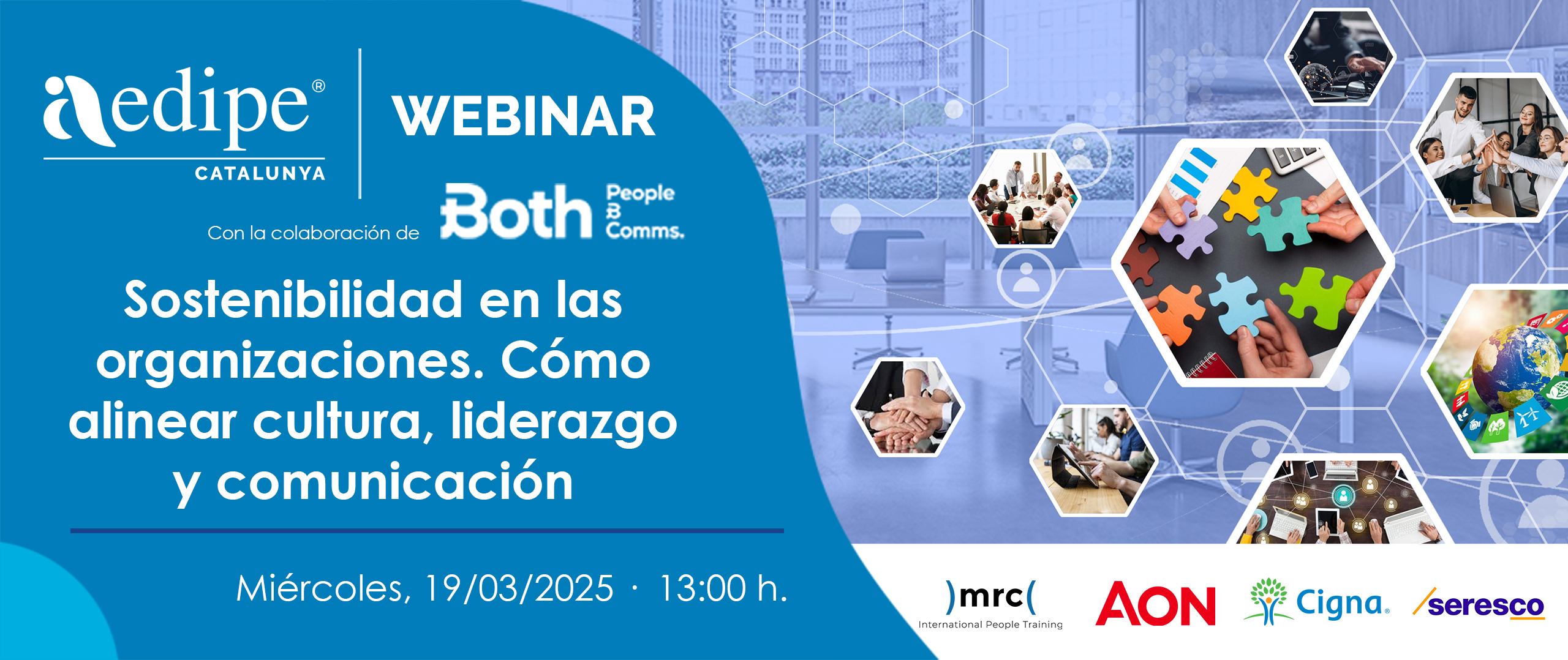 Seminari web Sostenibilitat en les organitzacions: Com alinear cultura, lideratge i comunicació. 19/03/2025