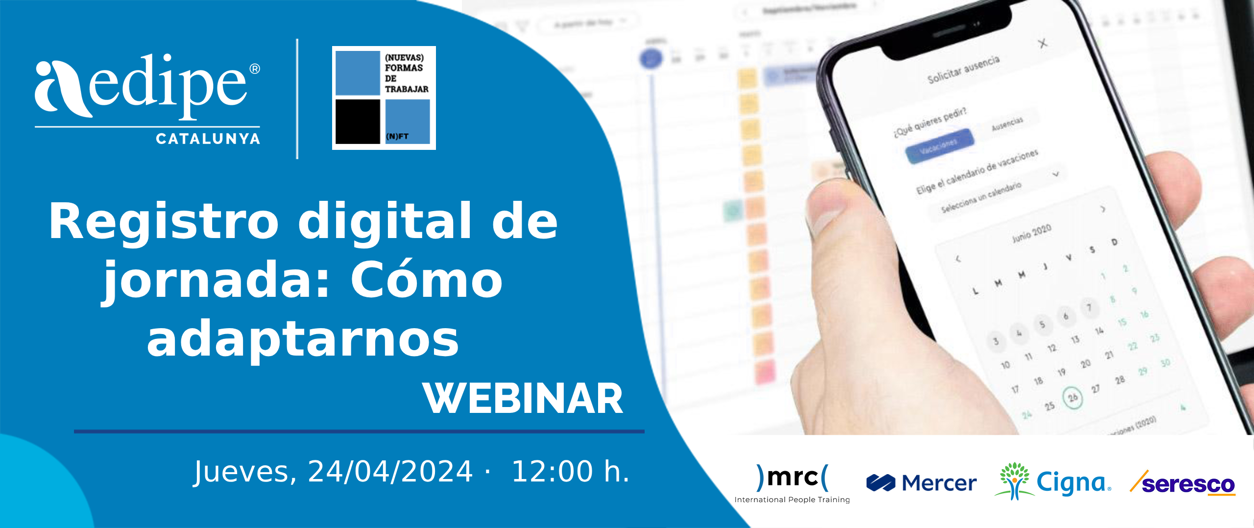 Seminari web Registre digital de jornada: com adaptar-nos. 24/04/2025