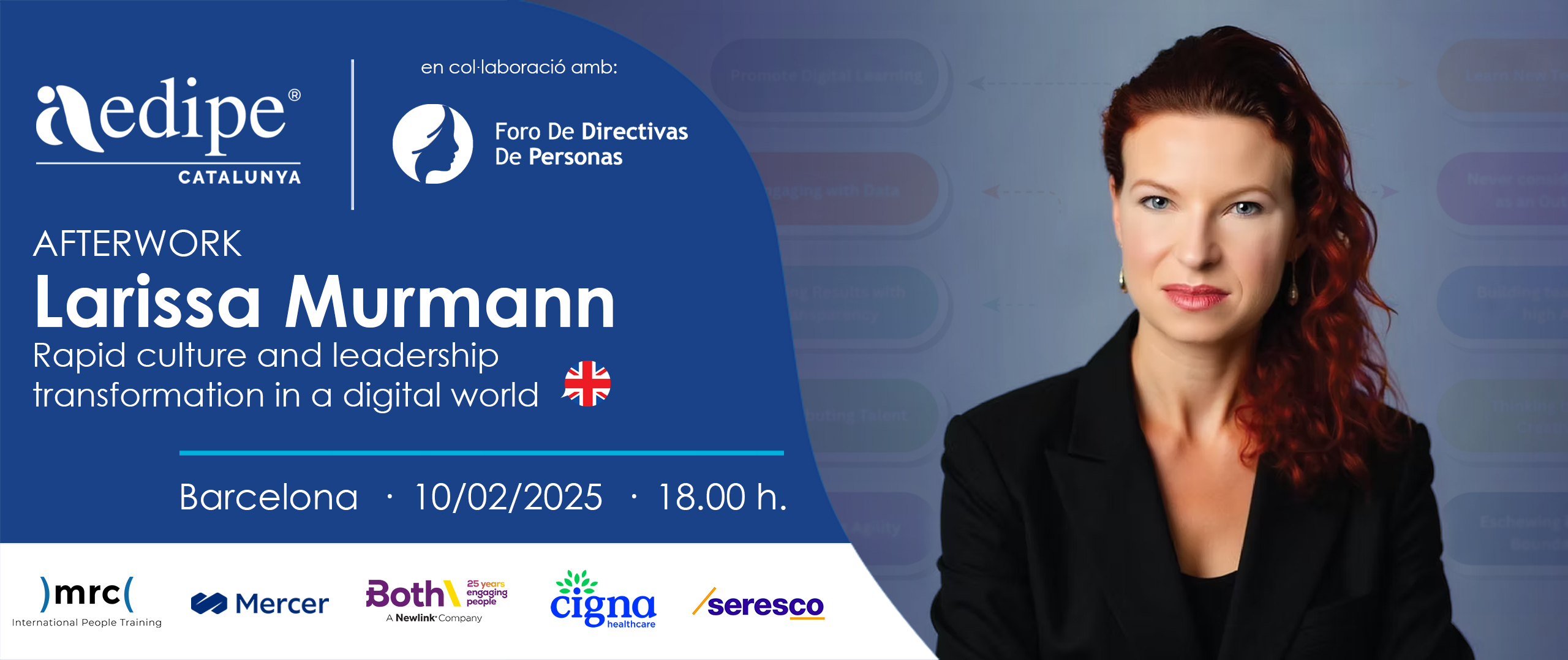 Afterwork amb Larissa Murmann: Rapid culture and leadership transformation in a digital world. 10/06